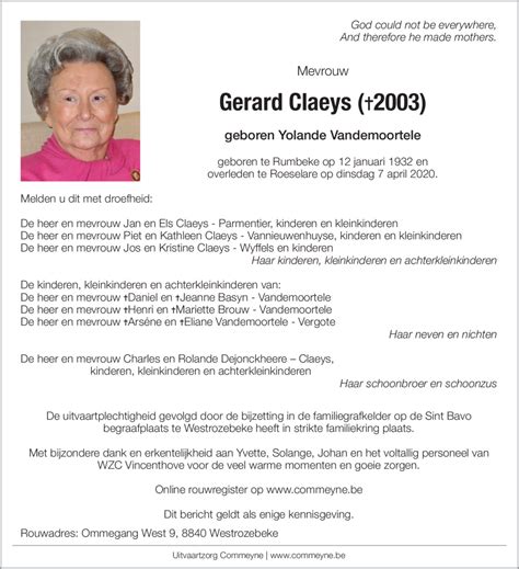 vandemoortele condoleren.